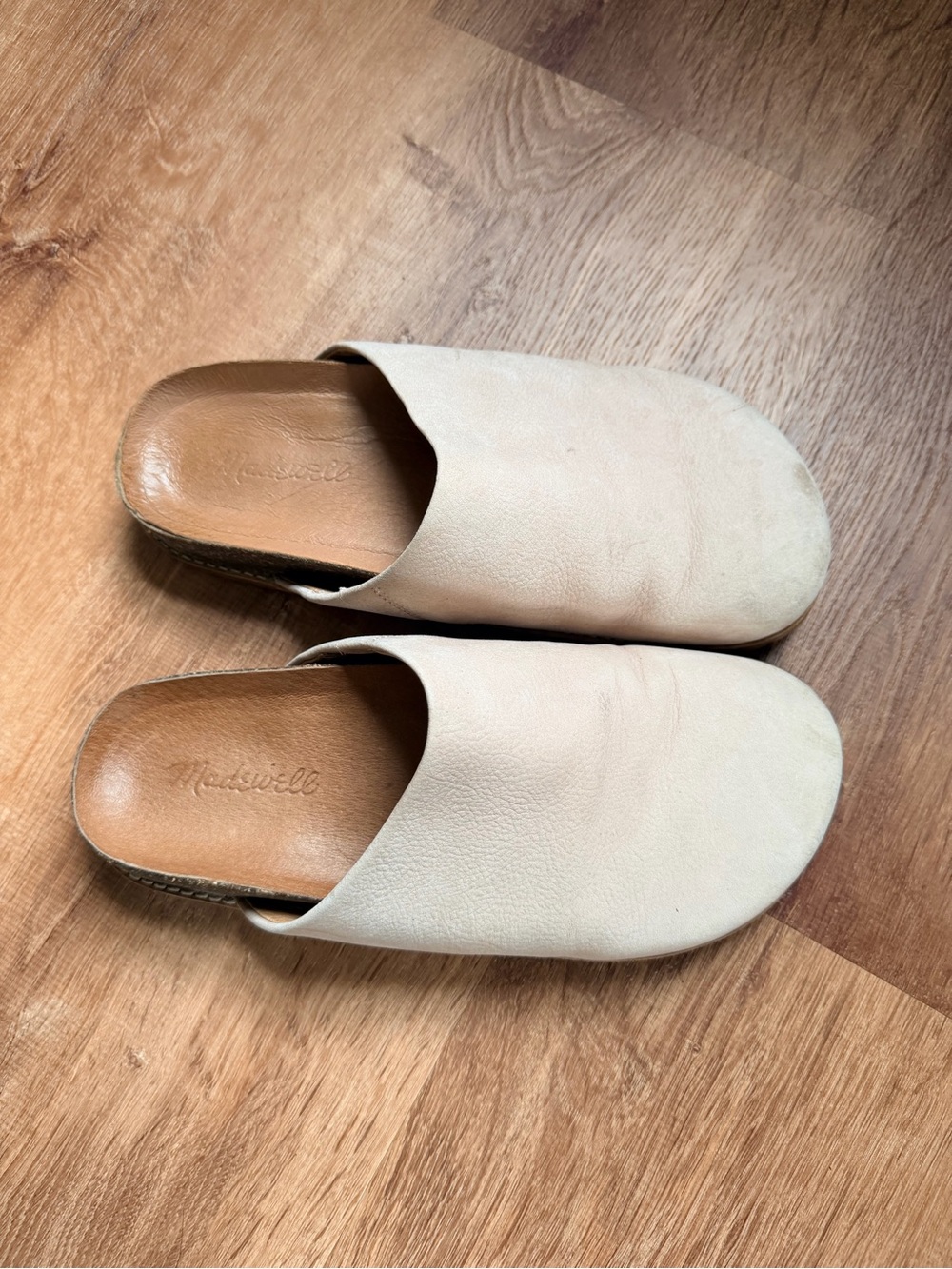 Madewell The Layne Clog Mule in Nubuck Leather Slip-On Clogs with Cork Footbed - Picture 2 of 6